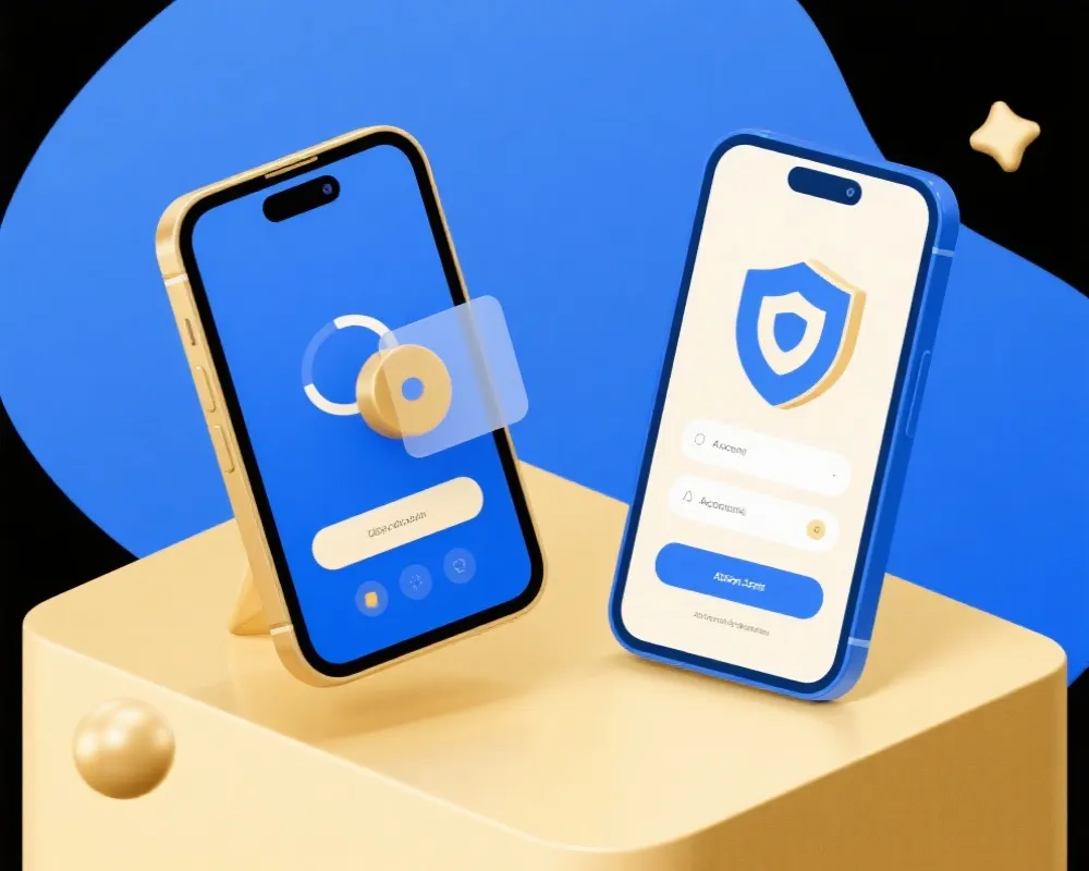 Mobile onboarding illustration